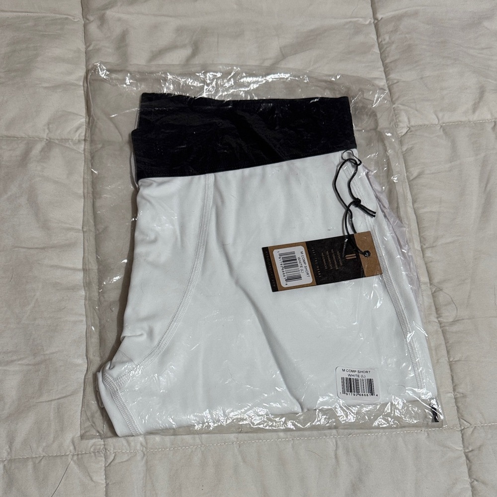 White and Black Compression Shorts from 2023 CrossFit Games
